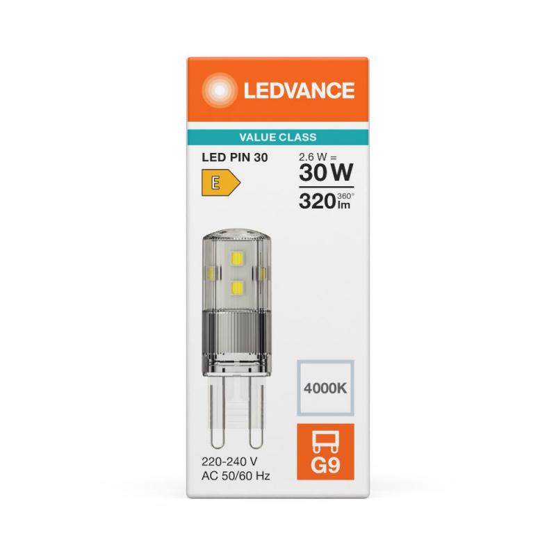 Ledvance G9 LED Stiftsockel Lampe PIN 2,6W wie 30W 4000K universalweißes Licht